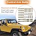Camotokiit Control Arm Bolts compatible with Jeep Wrangler TJ's and LJ's 1997-2006 Front and Rear w/Cam Bolt and Flag Nuts