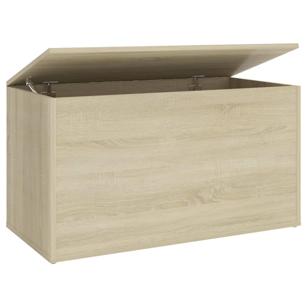 Vidaxl Storage Chest Sonoma Oak 84X42X46 Cm Engineered Wood from B&Q