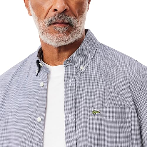 Lacoste Men's Long Sleeve Regular Fit Gingham Button Down Shirt2