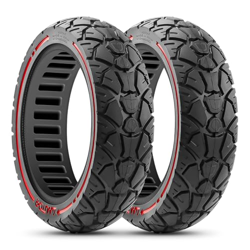 Amitor 60/70-7.0 Reifen Offroad für Xiaomi 4 Pro Vollgummireifen E-Scooter (1. Gen), Abriebfeste & Pannensichere, Wartungsfrei & Langlebig, für 10 Zoll Xiaomi 4pro 1st Gen Reifen (Slot 48.5mm), 2PCS