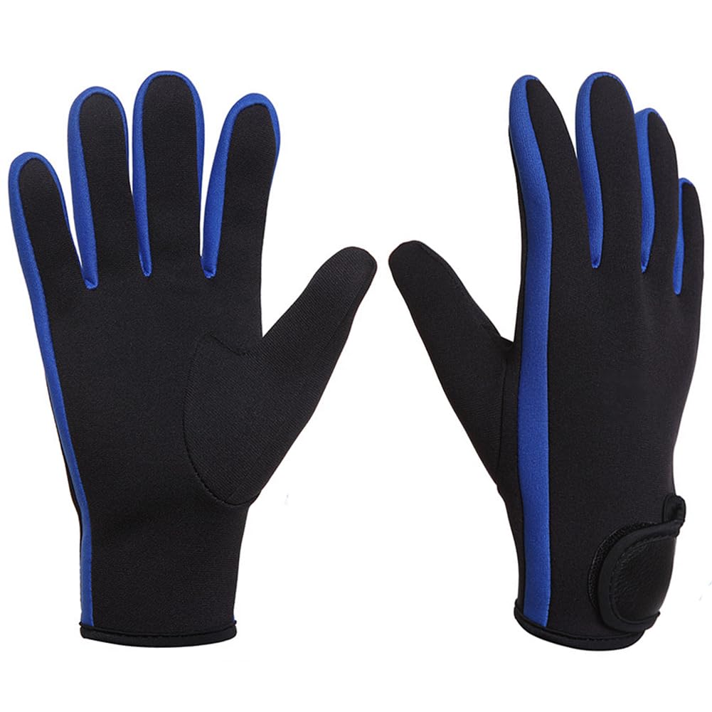 Guanti da muta da 3 mm, in neoprene, antiscivolo, termici, con cinturino da polso regolabile, per uomini, donne, adolescenti, immersioni, snorkeling, kayak, nuoto, surf, pagaia, vela, pesca, sport