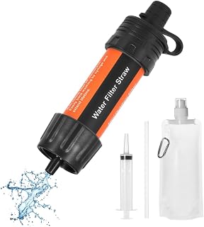 Wasserfilter PRO – Outdoor Wasserfilter für Trinkwasser, entfernt Bakterien & Parasiten, bis zu 5000L, Survival & Camping Wasserfilter, kompakt & tragbar