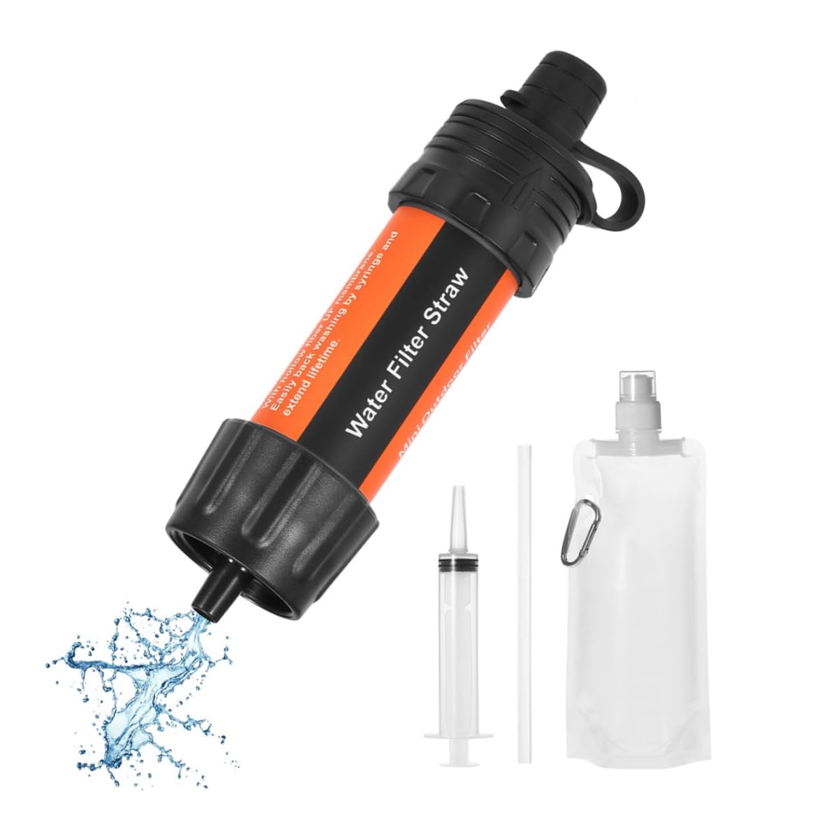 Wasserfilter PRO – Outdoor Wasserfilter für Trinkwasser, entfernt Bakterien & Parasiten, bis zu 5000L, Survival & Camping Wasserfilter, kompakt & tragbar