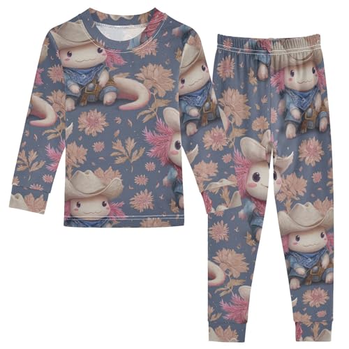 Pajama Sets Long Sleeve Cute Cowboy Animal Floral Soft Comfy Sleepwear 2 Piece PJS 3-8T