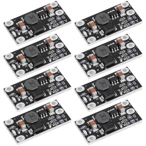 3.7V to 12V DC-DC Boost Converter Module, Mini Multi-Function Step Up Board Supports 5V-8V-9V-12V Output with LED Indicator - 8PCS