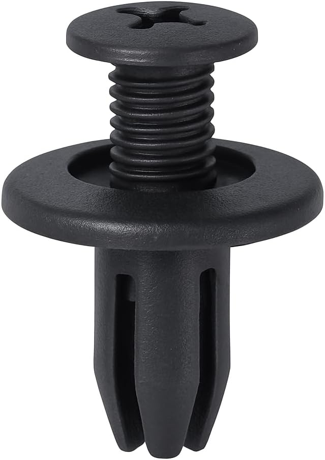 Lantee 100 Pcs Car Front Fender Skirt Push-Type Plastic Nylon Retainer Clips Fasteners Rivets 15 x 12 x 6mm
