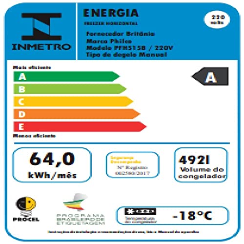 Freezer Horizontal Philco 492L PFH515B Branco 220V