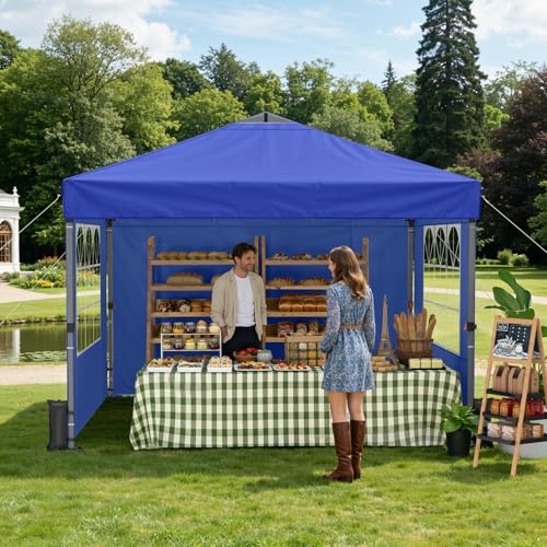 Raynesys 10x10ft Pop Up Canopy Tent with Sidewalls for Events, Parties by Raynesys - Used condition - Image 8