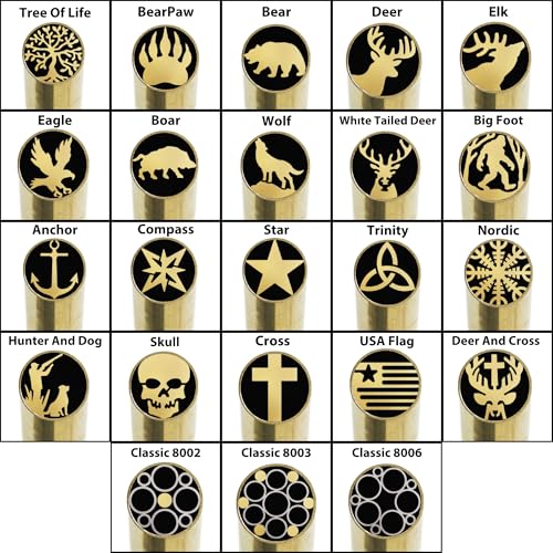 Mosaic Pin for Knife | Decorative Brass Heavy Duty Knife Handle Pins for Fixed Blade Knives | Handmade Pocket Knife Pins Tools (Deer, 1/4" (6mm)) - Thumbnail 7