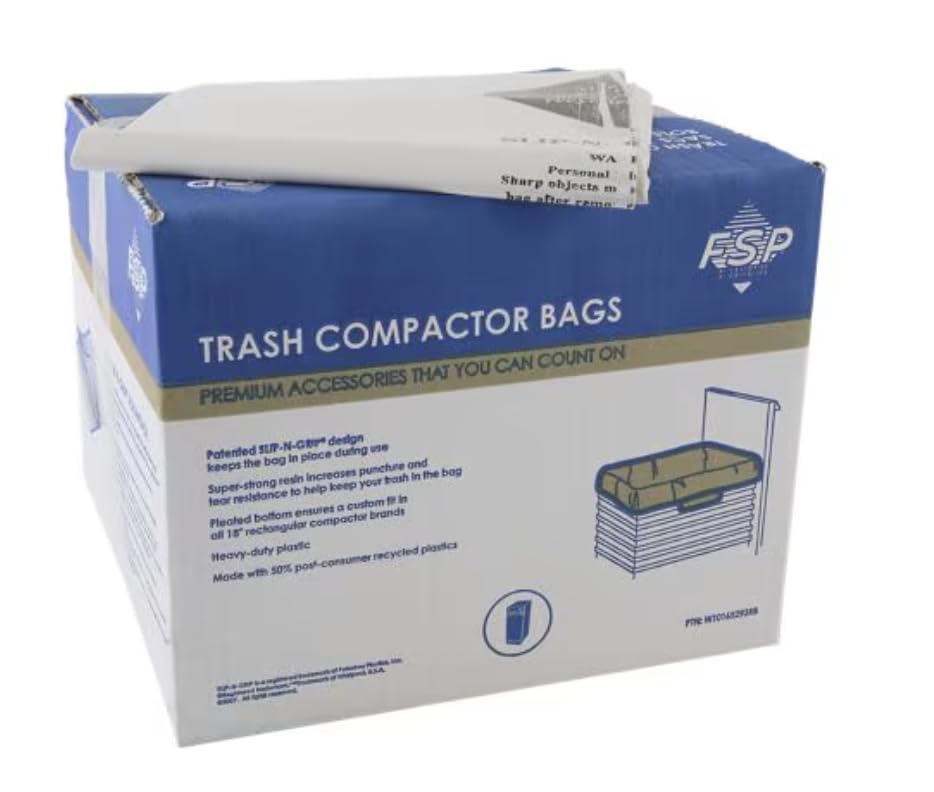 W10165294RB Heavy-Duty Plastic Compactor Bags Replacement for Whirlpool Genuine Original Equipment Manufacturer (OEM) Part
