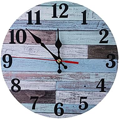 YGCBEAR Large Outdoor Indoor Clock, Waterproof Wall Clock, Weather-Resistant Non-Ticking Battery Operated Decor Clock for Patio, Pool, Fence, Porch, Garden,Bathroom,B