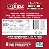 King Oscar Mackerel in Olive Oil, Mediterranean Style, 4.05 Ounce Can (Pack of 12), Skinless & Boneless, Wild Caught Canned Mackerel (Packaging May Vary)