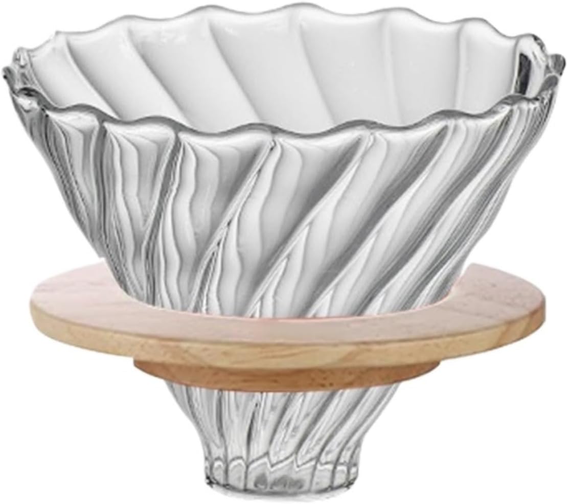 Pour Over Coffee Maker Set Glass Pot With Filter Coffee Dripper Brewer & Stainless Steel Gooseneck Kettle Manual(Set A)