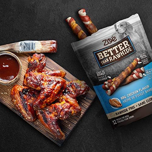 Zoe Better Than Rawhide Twists for Dogs, BBQ Chicken, 12 Pack (5.2 oz) - View 7
