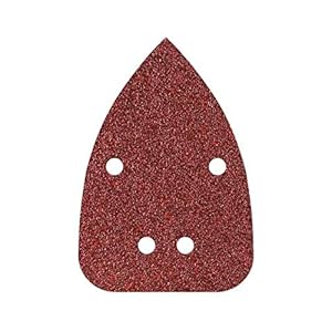 wolfcraft Zelfhechtend schuurblad voor hout/metaal, 10 stuks, 96 x 136 mm, Korrel 240 – Lange levensduur – 1764000 – Geschikt voor Hout, Metaal, Verf, Kunststof – Driehoekslijper