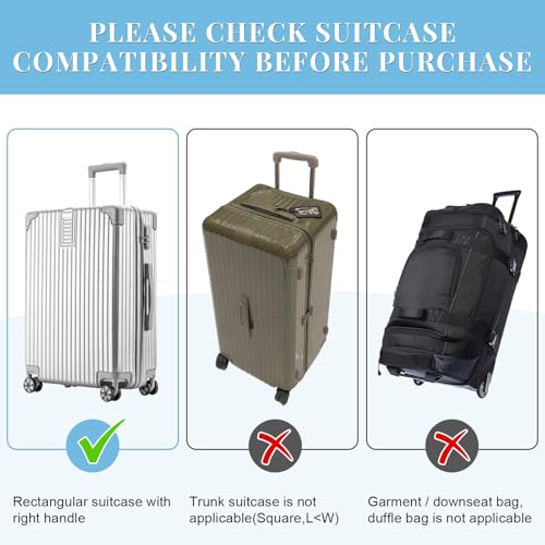 Yotako Clear PVC Suitcase Cover Protectors 30 Inch Luggage Cover Protectors for Wheeled Suitcase 30''
