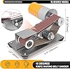 Sbestily Multifunctional Electric Knife and Tool Sharpener, 7-Adjustable Speed Knife Making Belt Grinder Knife Sharpening System - for Hunting, Serrated & Kitchen Knives, Wood, Plastic, Crafts