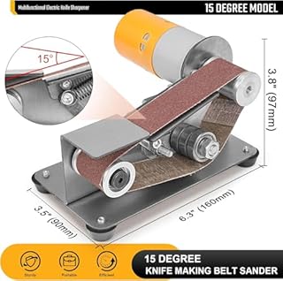 Sbestily Multifunctional Electric Knife and Tool Sharpener, 7-Adjustable Speed Knife Making Belt Grinder Knife Sharpening System - for Hunting, Serrated & Kitchen Knives, Wood, Plastic, Crafts