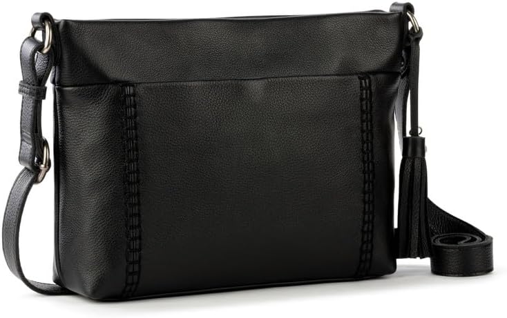 The Sak Melrose Gen Crossbody in Leather, Adjustable Crossbody Strap, Black - Image 4