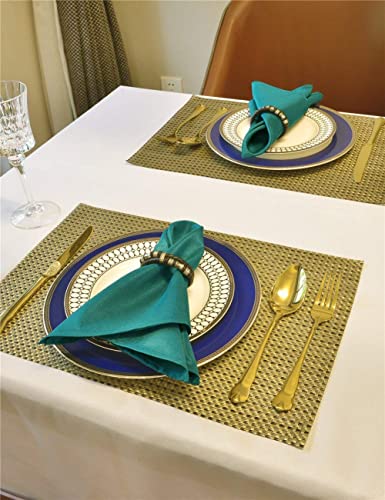 Cieltown Polyester Cloth Napkins Set Of 24, Solid Washable Fabric Napkins 2-Dozen, Perfect For Weddings, Parties, Holiday Dinnerv (20 X 20-Inch, Hunter Green) #TOP4