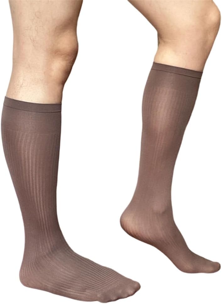 1Pair Men's Middle Calf Business Dress Socks for Prom Professional Attire