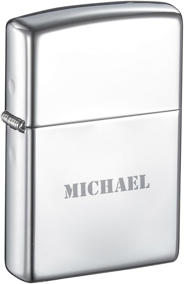 Amazon.com: Personalized Polished Chrome Zippo Lighter with Free ...