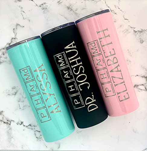 Personalized Pharmacist Tumbler-Pharmacy Student Gift-Pharmacy Grad-Pharmacy Technician Gift-Pharmacist Tech-White Coat Ceremony Gift