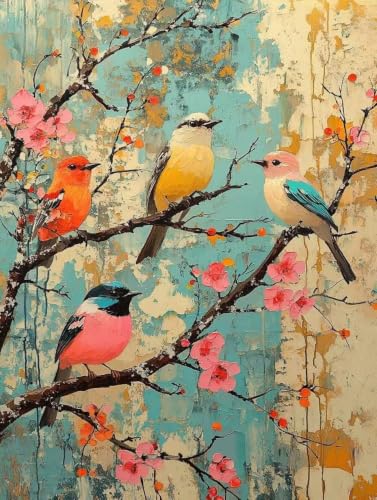 Diamond Painting Oiseau XL 100x135 cm pour loisirs créatifs
