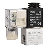 Port-Größe: PT1/4 Heschen Elektrisches pneumatisches Magnetventil 2V025-08 12VDC PT1/4 2/2 Wege normal geschlossen