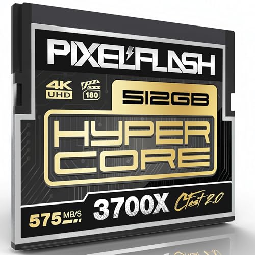 PixelFlash CFast 2.0 512 GB 3600X – 560 MB/s Per Video 4K E Fotografia Professionale