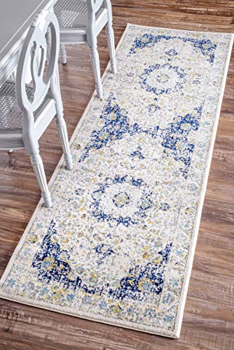 nuLOOM Paisley Verona Vintage Persian Area Rug, 3' x 5', Blue