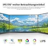 HONGO Écran Portable 15,6", Moniteur Portable 1080P FHD IPS Display, Ecran Portatif USB C HDMI avec Haut-parleurs, Extension Écran PC Portable pour Ordinateur Portable Mac PS45 Switch avec Support - 3