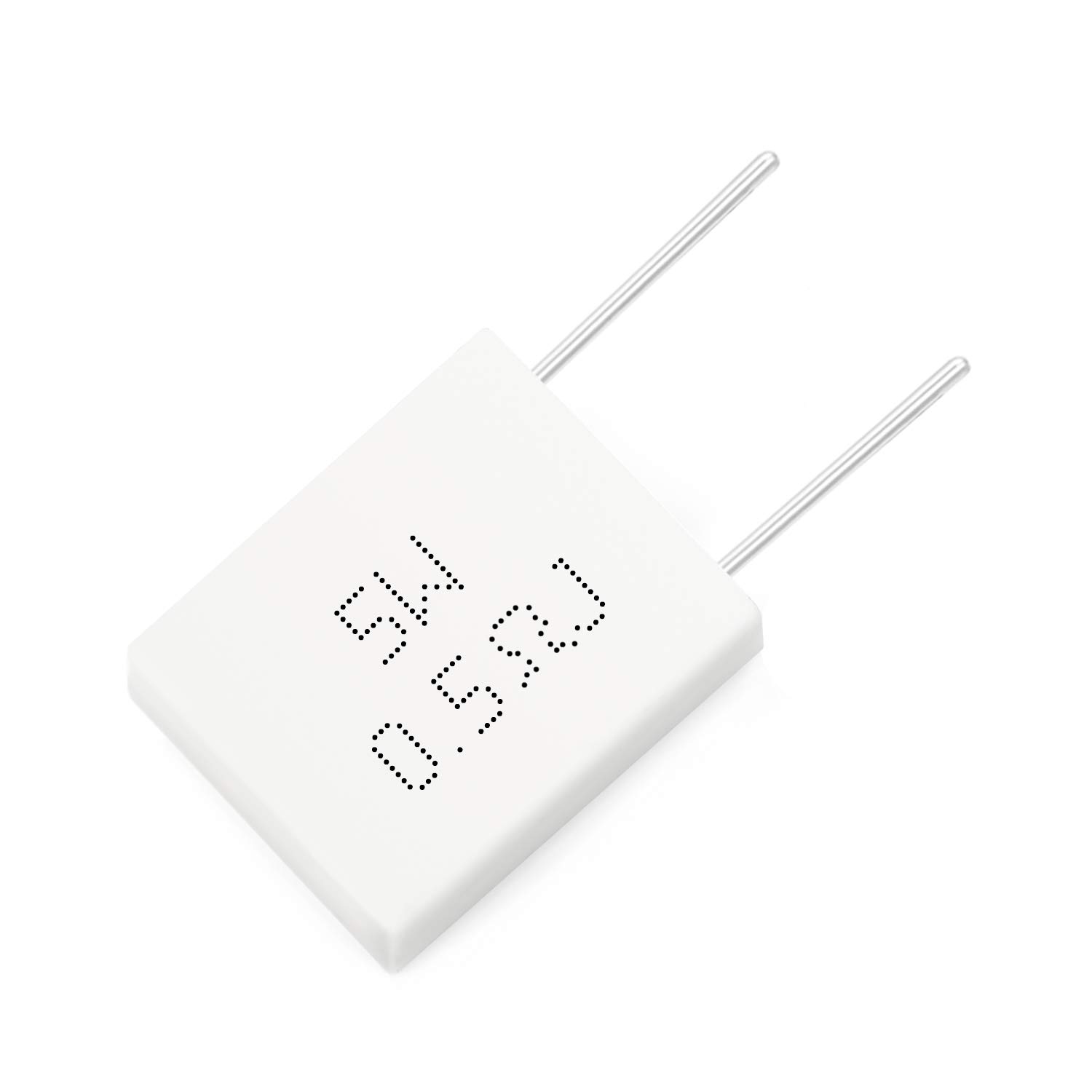Chanzon 10pcs 5W Ceramic Cement Resistor 0.5 Ω ohm ±5% Tolerance Wirewound Inductionless 0.5R