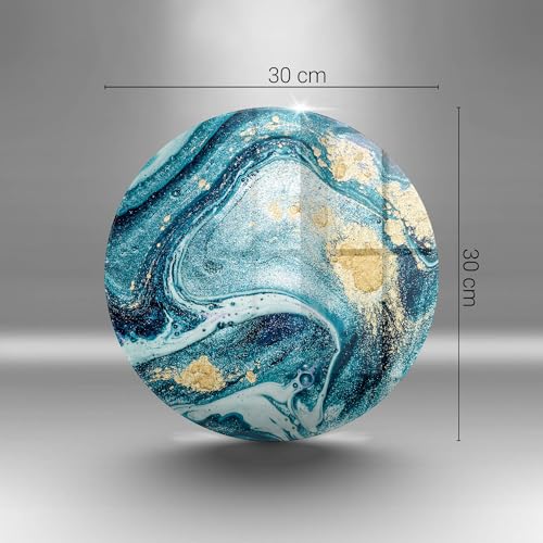 Plaque de protection induction 30cm multifonctionnelle Blue Abstraction