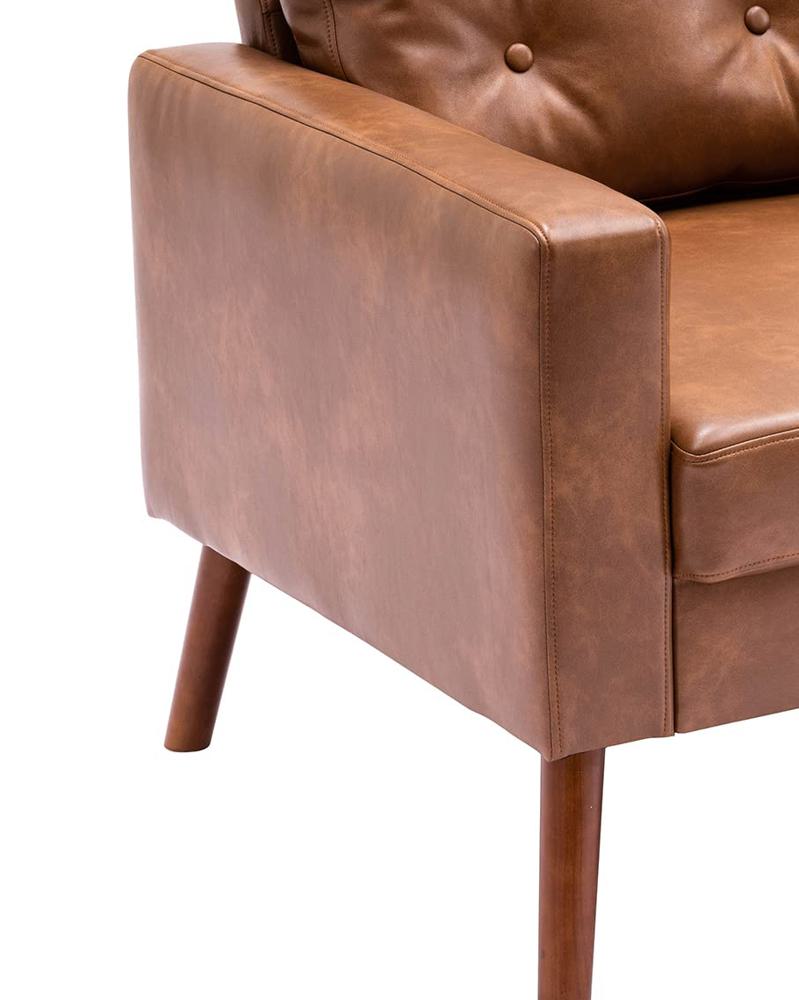 Amazon.com: VESCASA Tufted Accent Arm Chair with Wood Legs, PU