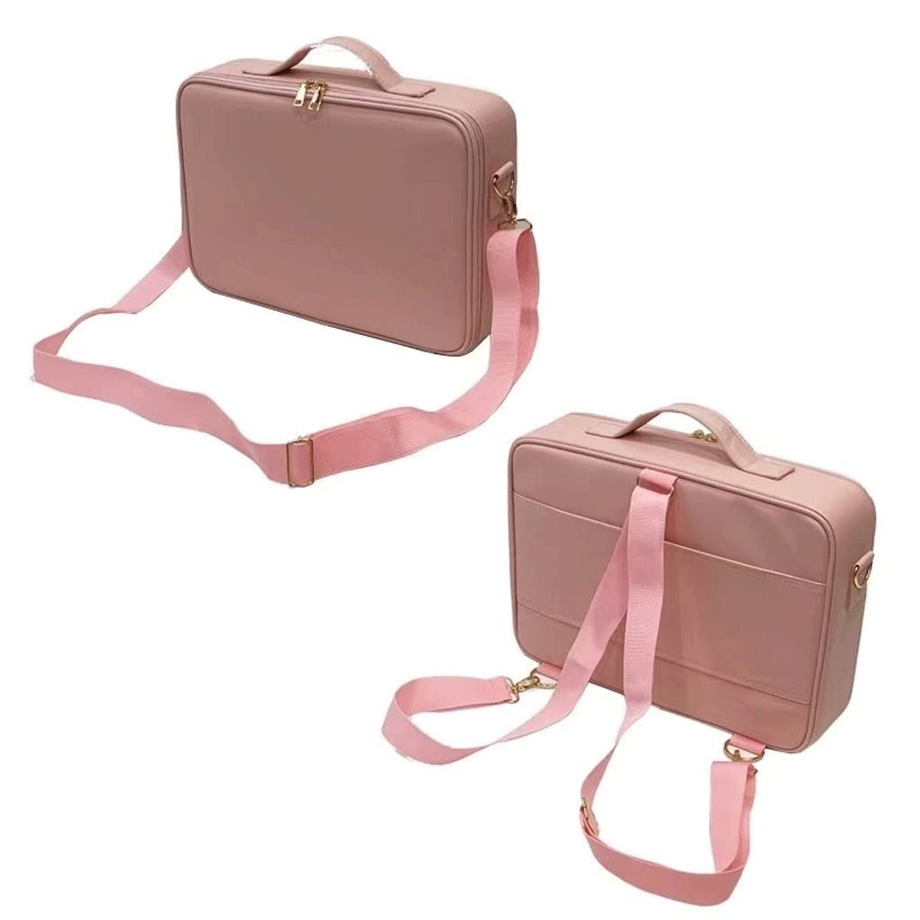 Organizer na perfumy, przenośny organizer na kosmetyki, skórzany, z wieloma przegródkami, profesjonalny zestaw, podróżna kosmetyczka, toaletka, a, M-37cm/14.56inch