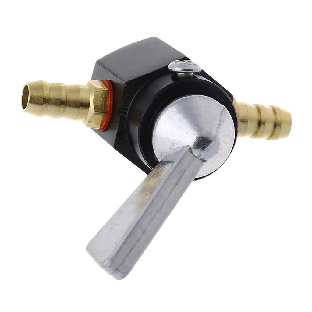 Ymiko Rubinetto Benzina Universale In Plastica 6 Mm – Valvola On/Off Per Tubo Carburante 1/4 Di Pollice, Per Moto E Motori, Leggera E Facile Da Installare - 6