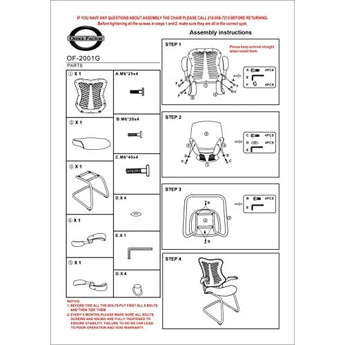 OFFICE FACTOR Reception Guest Chairs with Flip Up Arms Comfortable