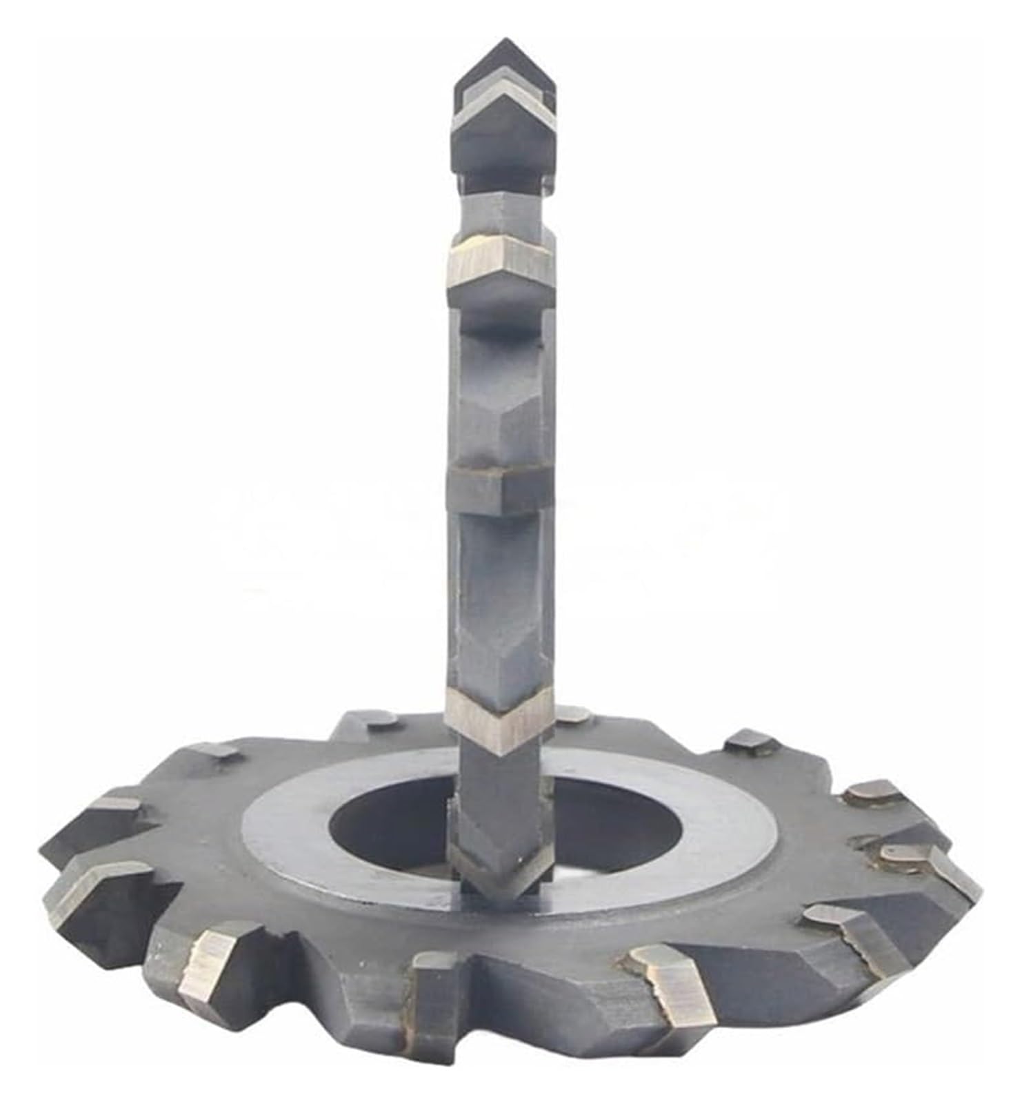Fresa trapezoidal con ranura en V de 100 mm de diámetro exterior, de carburo de 90 grados, de doble ángulo, for engranajes evolventes, 1 pieza(100mmx12mmx32mmx60)