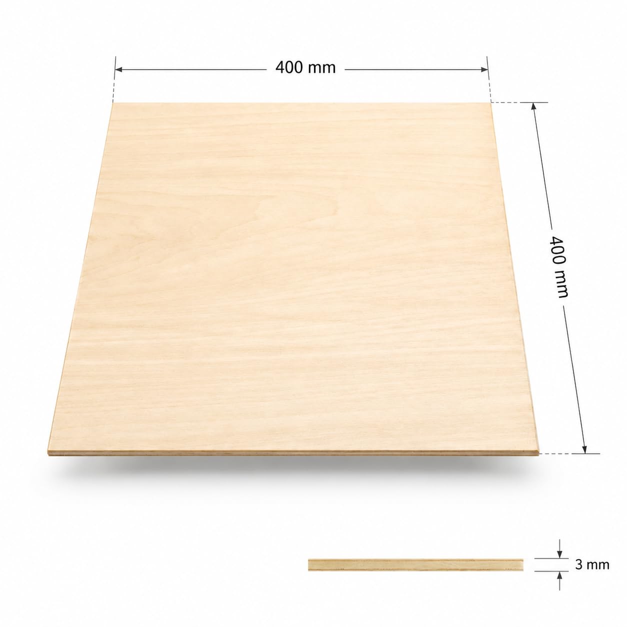25 Stück 3mm Sperrholz Linde Blätter 400mm x 400mm x 3mm Balsa Sperrholz für Laserschneiden Lasergravur Holz Brennen Bau Modell