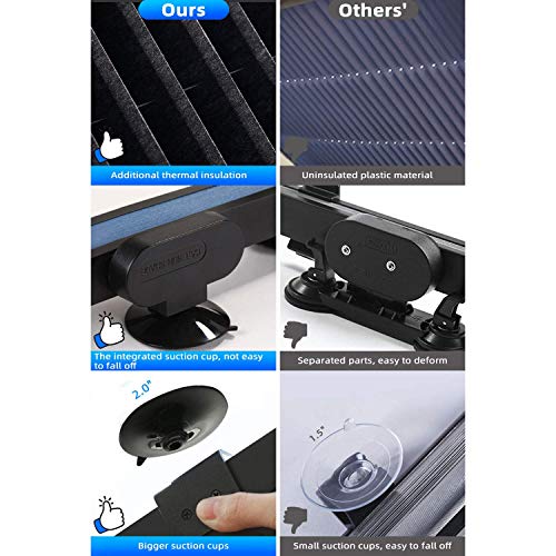 Car Retractable Windshield Sun Shade, Large Sunshade Protector Blocks 99% Uv Rays To Keep Your Truck Cool, Auto Sun Visor Fits Front Window Of Various Models With 3 Suction Cups #TOP4