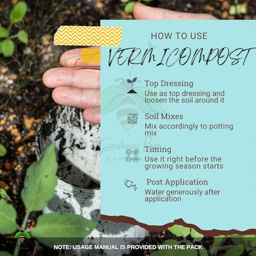 Image of Vermicompost (5 KG) - Kechuwa Khaad, Cow Dung Based & Nutri Rich, 100% Organic and Natural, Manure for Plants, Home Garden Plant, Terrace & Balcony Gardens - 5KG