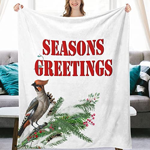 Couverture chaude motif oiseau rouge : le confort partagé en hiver - 8