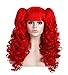 EDENKISS Women Cosplay lolita Clip on Two Ponytails Long Hair Replacement Full Head Wigs (Red MC137)