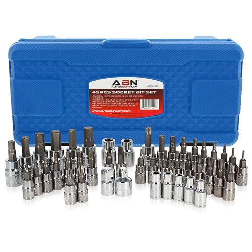 Abn 810009 Master Combination Torx Bit Socket Set - 45Pc Sae And Metric Hex Socket Set Screwdriver Bit Set cover