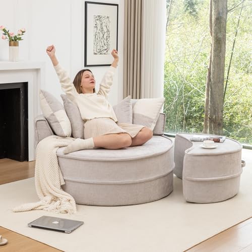 Sofá cama para salón y dormitorio estilo boneless sofá con cojines 4