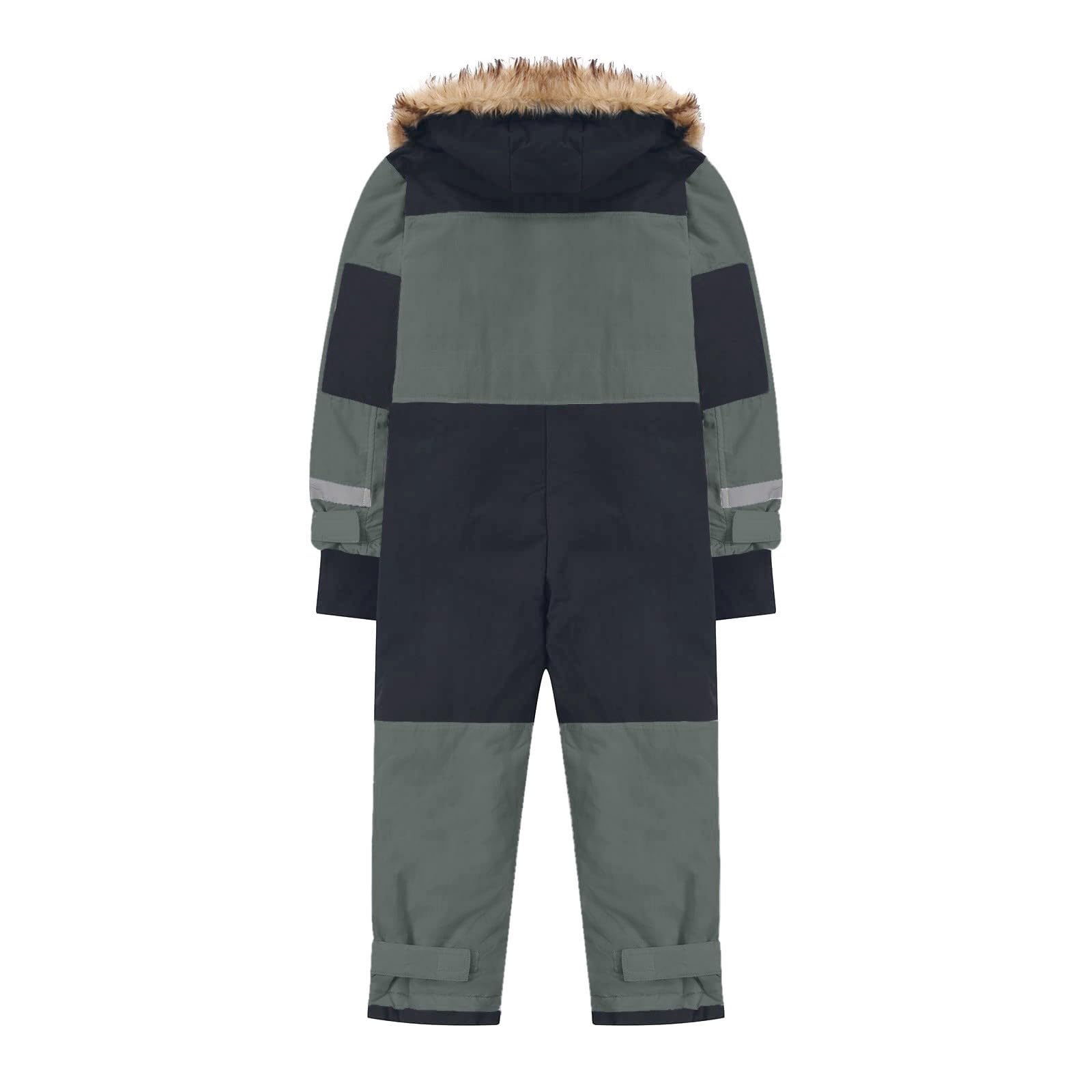 Schneeanzug Kinder Unisex Kinder Skioverall Mit Kapuze Schneeanzug Wasserdicht Atmungsaktiv SkianzüGe Verdickt Warm Outdoor Regenoverall Einteiligerschneeoverall SkianzüGe Mit Kapuze Snowboard