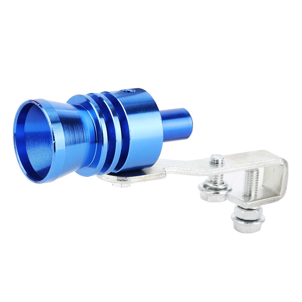 Akozon Gwizdek Turbo Sound, Gwizdek Turbiny Samochodowej ze Stopu Aluminium Głośnik Rury Wydechowej do Wymiany Układu Wydechowego Samochodu Turbo Gwizdek(Niebieski)