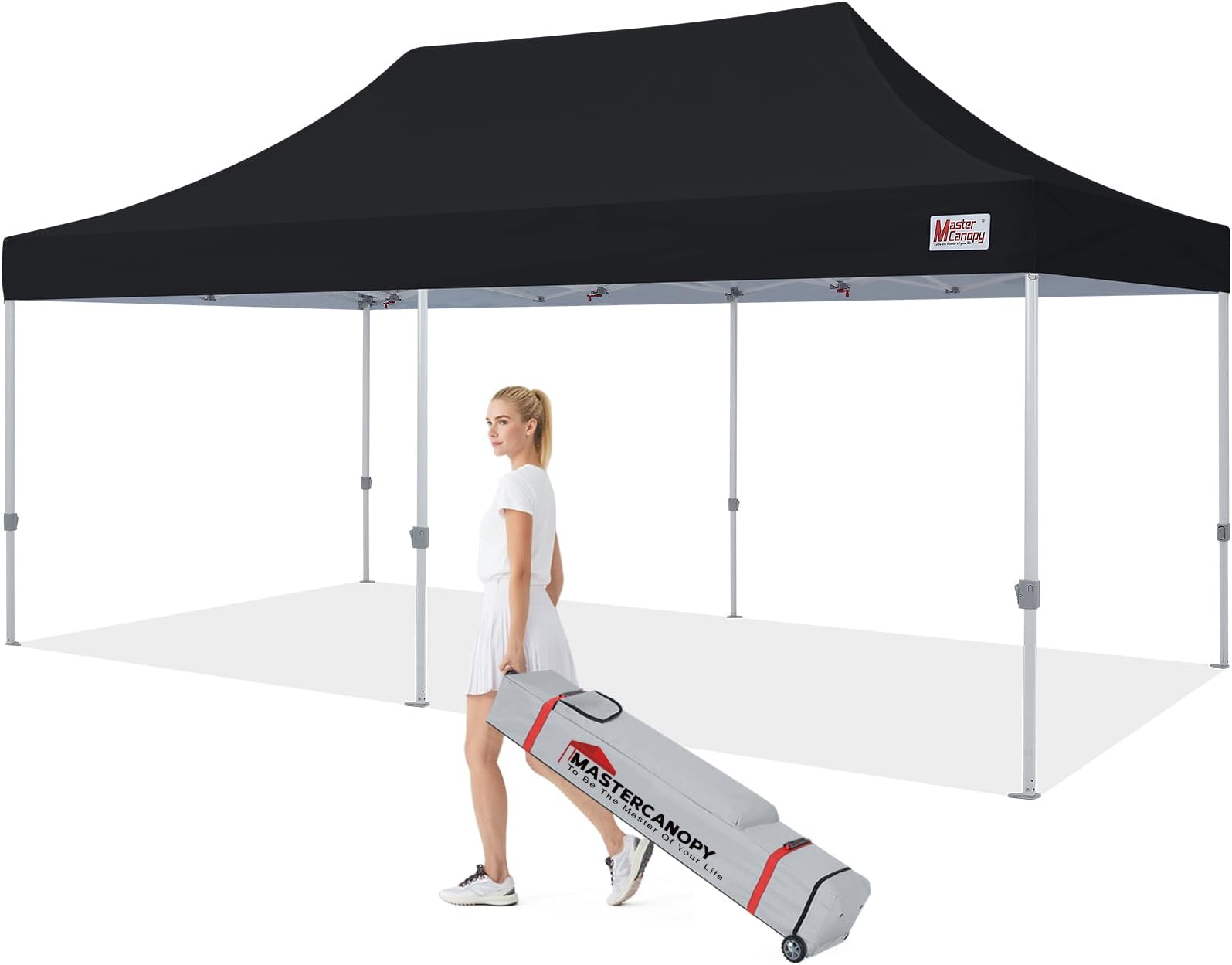 Pop Up Canopy Tent Commercial 10x20 Instant Shelter (Black)