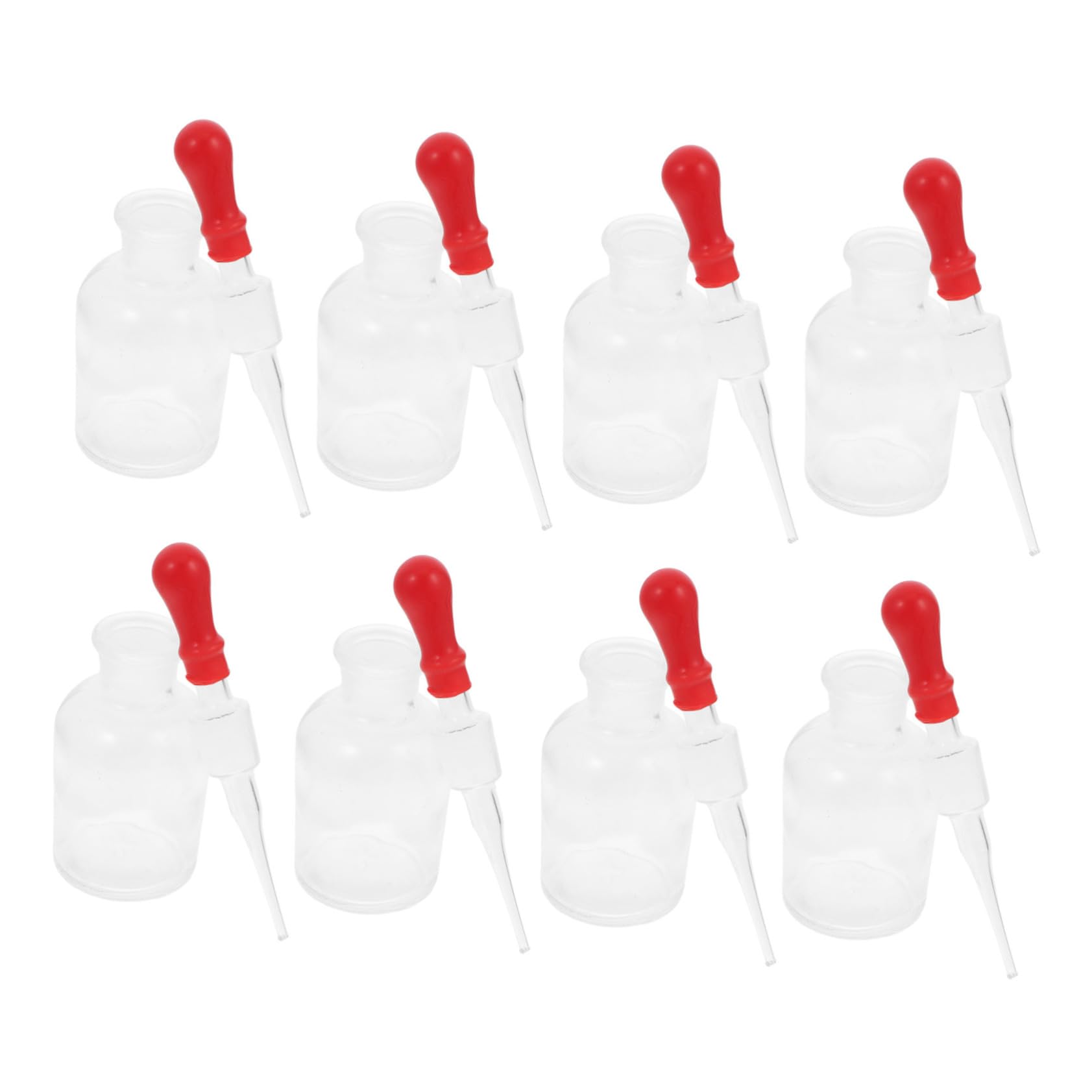 10 Stück 60ml Ölflaschenpipette aus Glas mit Silikon für Flüssigkeiten